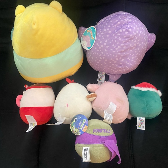 Squishmallow Lot of 6 Plus TMNT Donetellio ball - Picture 2 of 2